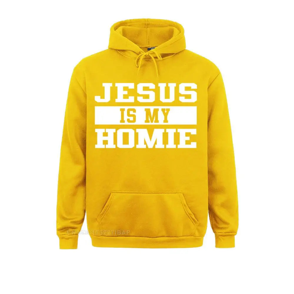 Jesus Is My Homie Faith Based Christian Quote Hoodie Fashion Long Sleeve 3D Style Sweatshirts Men Hoodies Sportswears Ostern Day