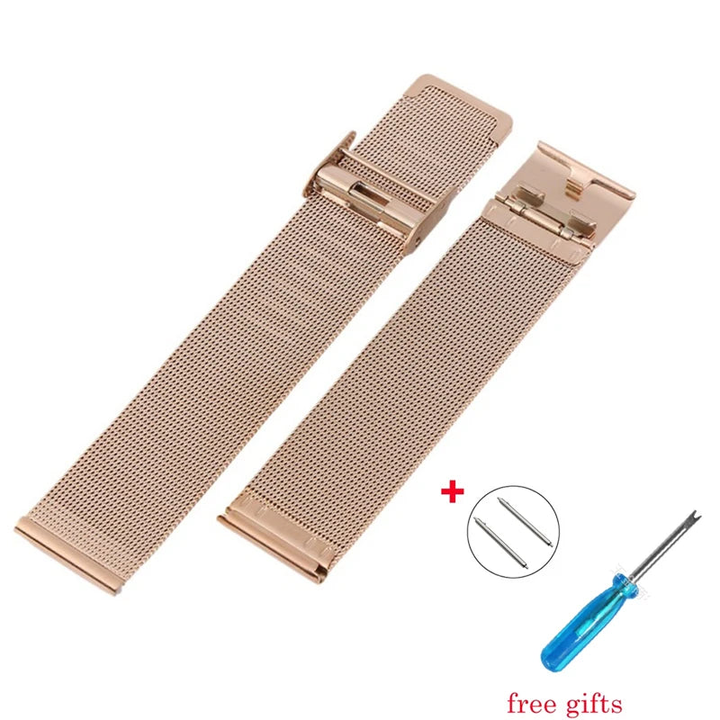 *High quality* Watch Band 8mm 10mm 12mm 14mm 16mm 18mm 20mm 22mm 24mm Milanese Watchband For Watch C2 wristband For DW Watch