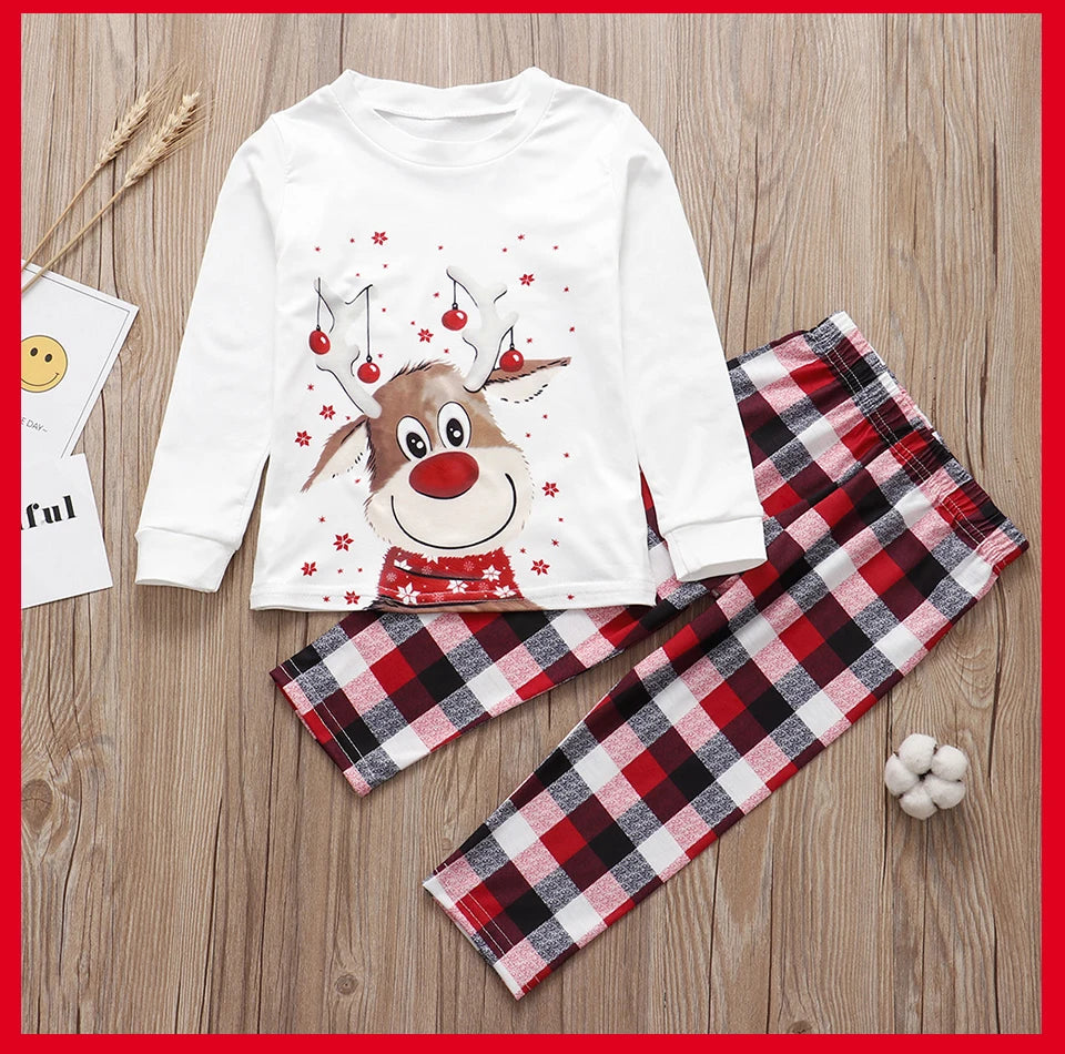 Family Matching Clothes Christmas Pajamas 2024 Mother Kids Baby Pyjamas Set Look Sleepwear Mother And Daughter Father Son Outfit