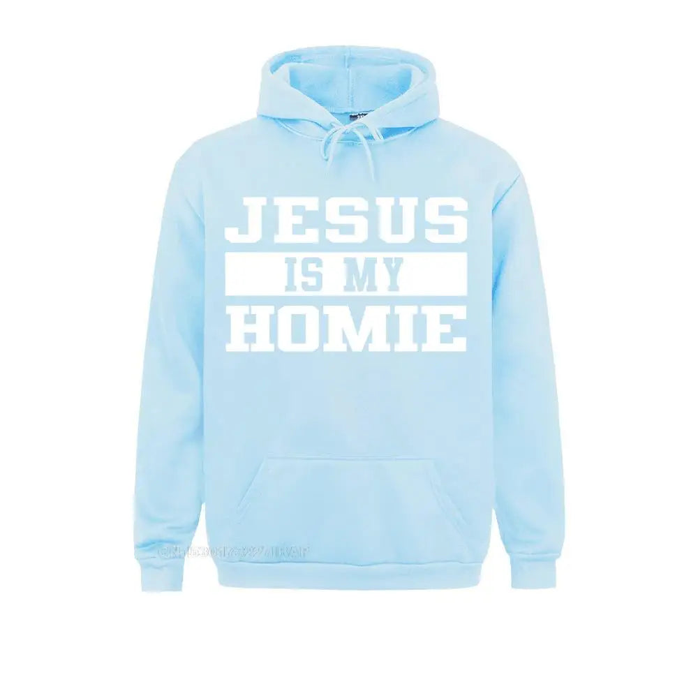 Jesus Is My Homie Faith Based Christian Quote Hoodie Fashion Long Sleeve 3D Style Sweatshirts Men Hoodies Sportswears Ostern Day