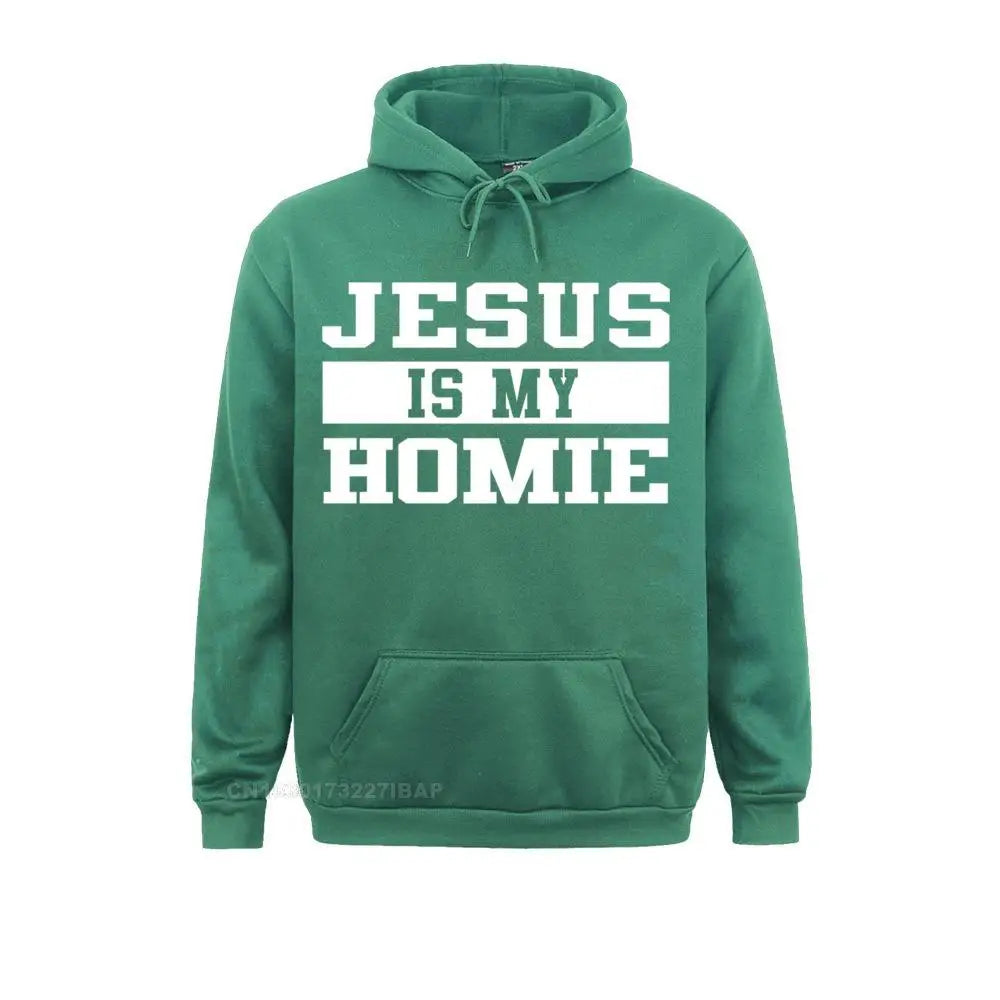 Jesus Is My Homie Faith Based Christian Quote Hoodie Fashion Long Sleeve 3D Style Sweatshirts Men Hoodies Sportswears Ostern Day