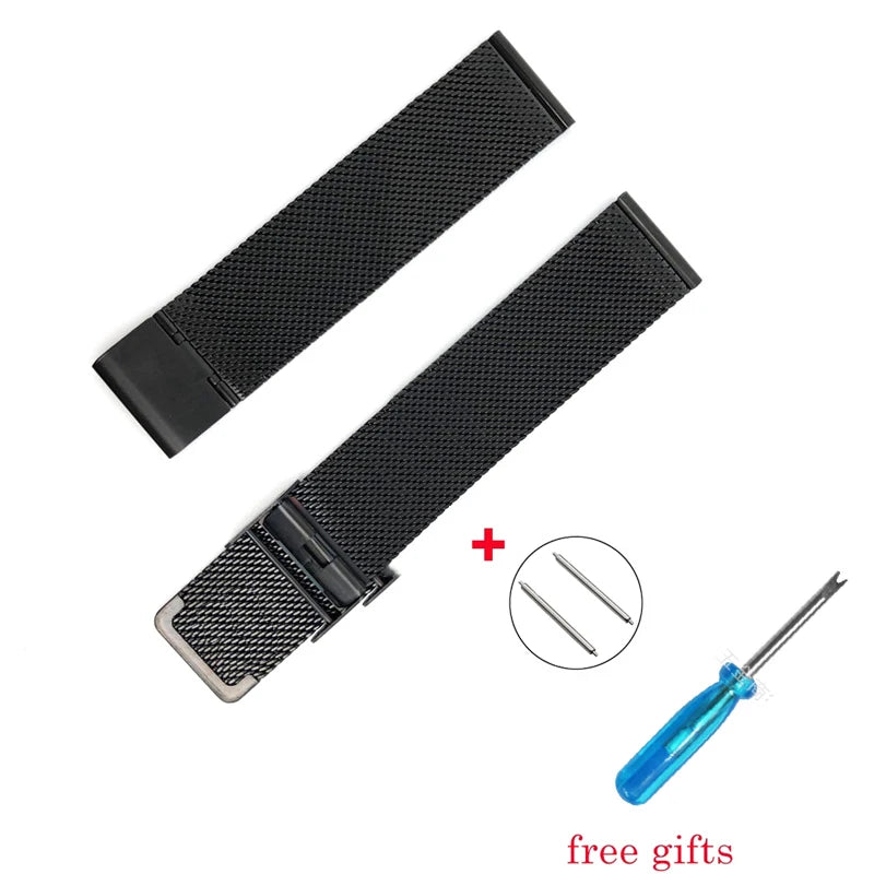 *High quality* Watch Band 8mm 10mm 12mm 14mm 16mm 18mm 20mm 22mm 24mm Milanese Watchband For Watch C2 wristband For DW Watch