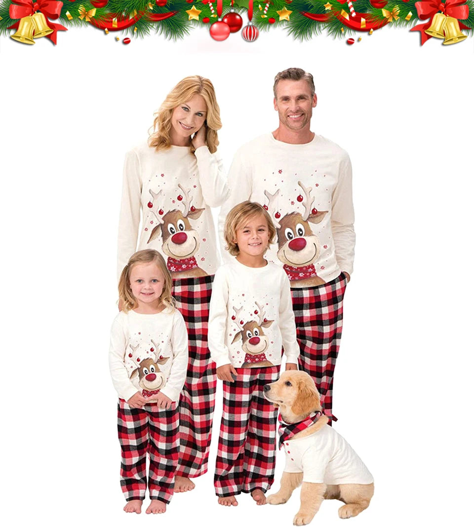 Family Matching Clothes Christmas Pajamas 2024 Mother Kids Baby Pyjamas Set Look Sleepwear Mother And Daughter Father Son Outfit