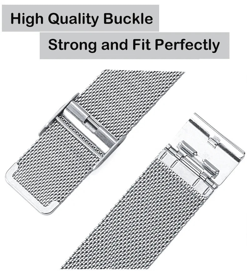 *High quality* Watch Band 8mm 10mm 12mm 14mm 16mm 18mm 20mm 22mm 24mm Milanese Watchband For Watch C2 wristband For DW Watch