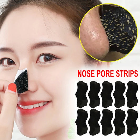 10pcs Nose Blackhead Remover Mask Deep Cleansing Skin Care Shrink Pore Acne Treatment Mask Nose Black dots Pore Clean Strips