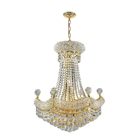 Empire Gold Crystal Chandelier for Foyer luxury kitchen island light Modern Staircase Ceiling light hanging Lamp cristal lustre