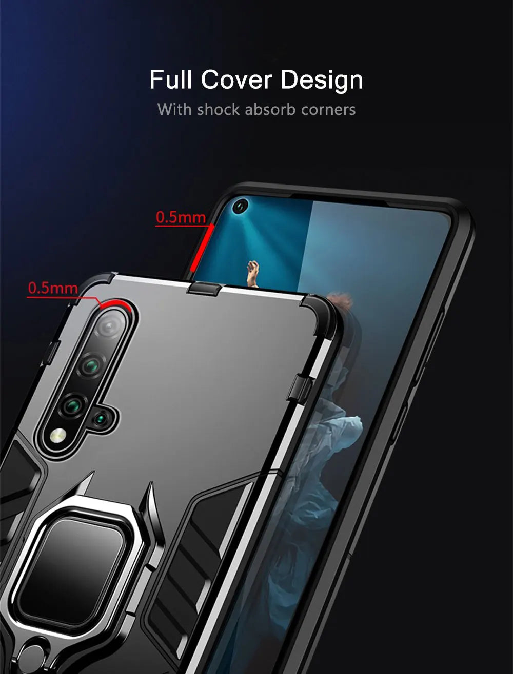 KEYSION Shockproof Armor Case For Huawei Mate 30 20 Pro P30 P20 lite P Smart Y5 Y6 Y7 Y9 2019 Phone Cover for Honor 20 Pro 10i 10 lite 8a 8X 9X