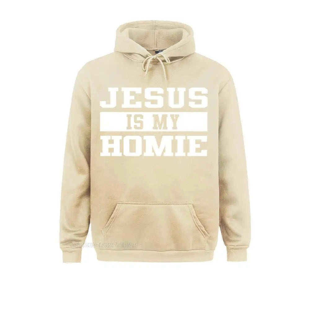 Jesus Is My Homie Faith Based Christian Quote Hoodie Fashion Long Sleeve 3D Style Sweatshirts Men Hoodies Sportswears Ostern Day