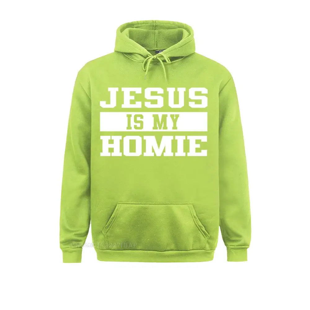 Jesus Is My Homie Faith Based Christian Quote Hoodie Fashion Long Sleeve 3D Style Sweatshirts Men Hoodies Sportswears Ostern Day