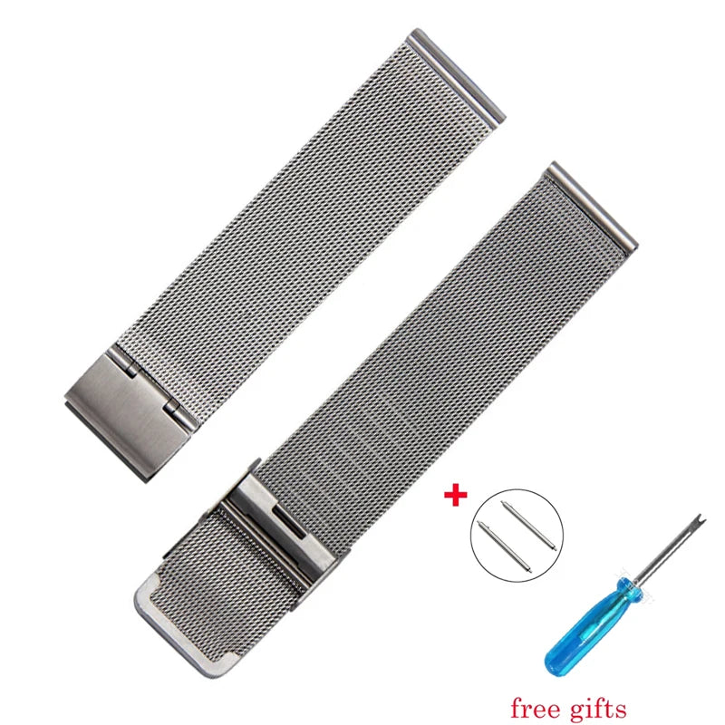 *High quality* Watch Band 8mm 10mm 12mm 14mm 16mm 18mm 20mm 22mm 24mm Milanese Watchband For Watch C2 wristband For DW Watch