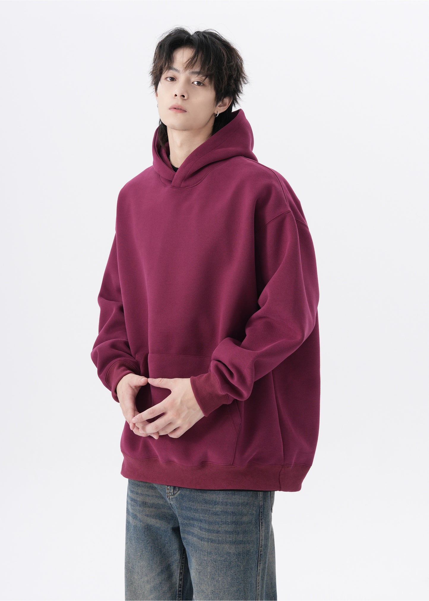 Heavy Weight Autumn Coat High Street Bottoming Shirt Hooded Sweatshirt