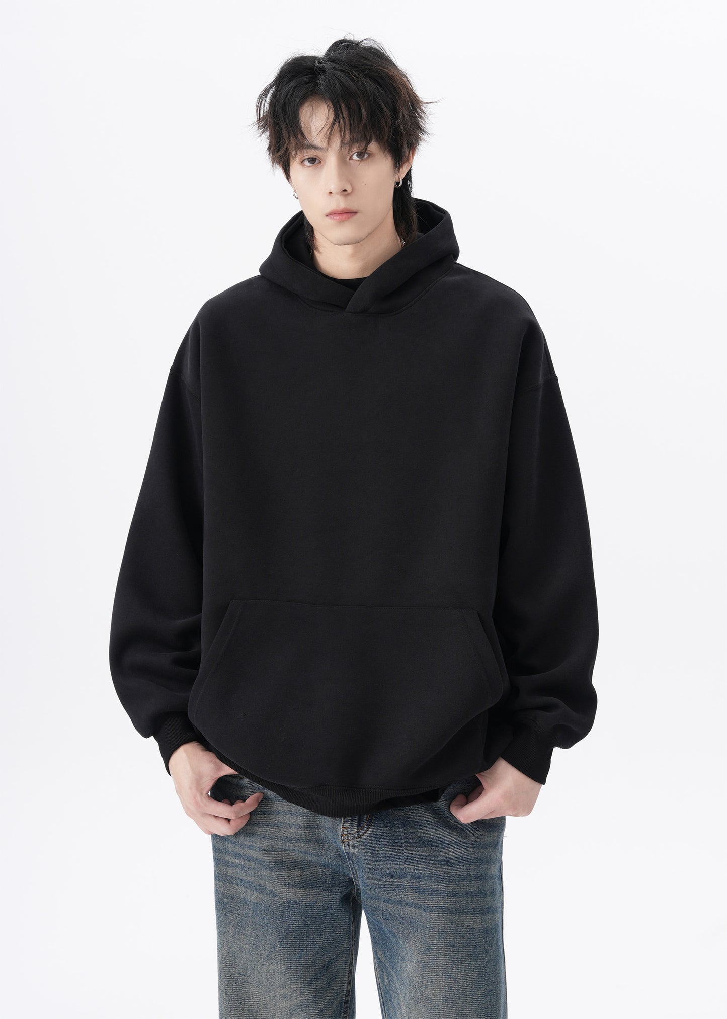 Heavy Weight Autumn Coat High Street Bottoming Shirt Hooded Sweatshirt