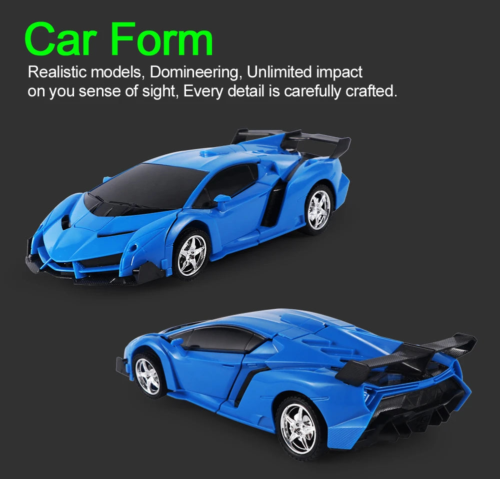 Electric RC Car 2 In 1 Transformation Robots Sports Vehicle Model Robots Boys Toys Remote Cool RC Deformation Cars Kid Toy Gifts