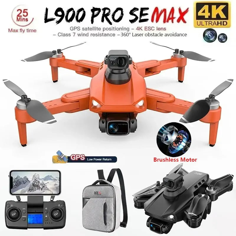 L900 Pro SE MAX GPS Drone 4K Professional Dual HD Camera 5G WIFI 360° Obstacle Avoidance Brushless Motor Rc FPV Quadcopter Dron