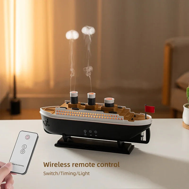 Remote Color Changing Titanic Ship Air Humidifier