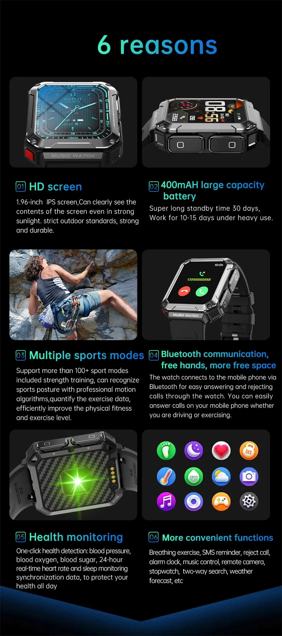 LIGE 2024 Smart Watch With Earbuds TWS 4G RAM Bluetooth Call Local Music Control Blood Pressure Smartwatch For Men Android iOS