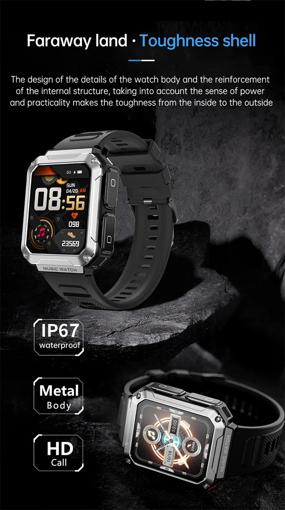 LIGE 2024 Smart Watch With Earbuds TWS 4G RAM Bluetooth Call Local Music Control Blood Pressure Smartwatch For Men Android iOS