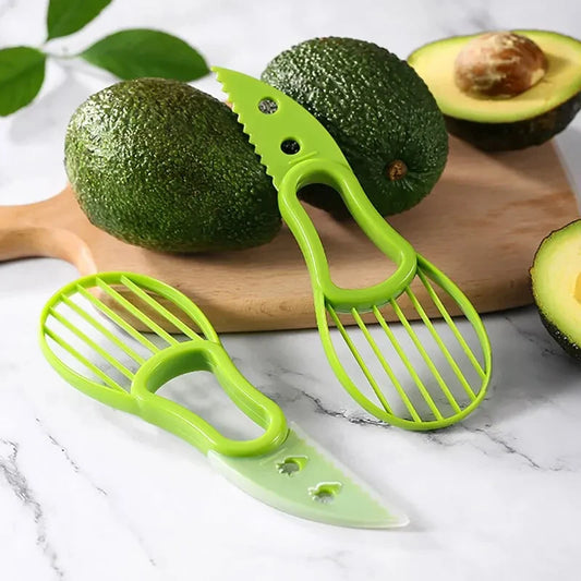 Multifunctional Avocado Cutter Corer Butter Fruit Slicer Peeler Pulp Separator Plastic Knife Kitchen Tools Gadgets Accessories