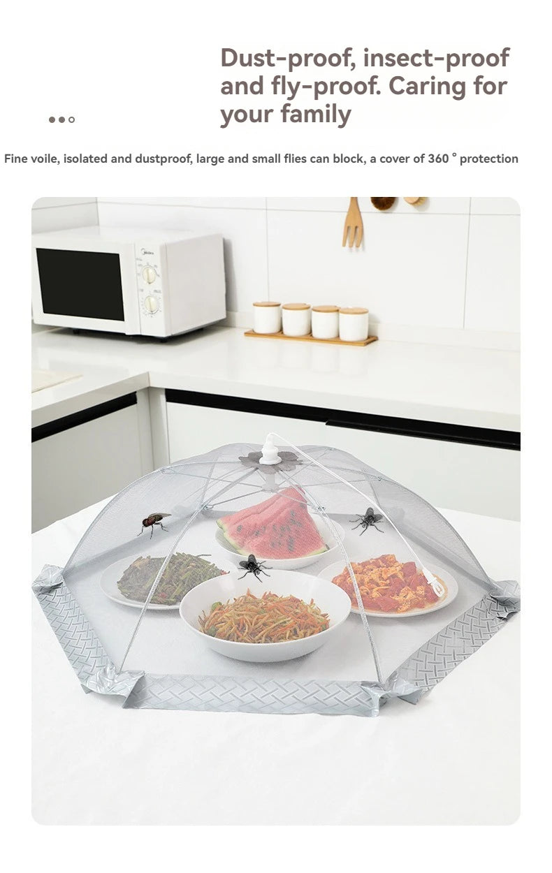 Foldable Food Covers Dining Table Mesh Cover Home Anti Fly Mosquito Tent Umbrella Picnic Protect Net Kitchen Accessories