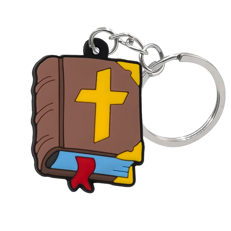 1PCS Religious Series Keychain Cross Bible Keyring Women Men Faithful keyring Room Key Car Key Accessories Kids Friends Key Gift