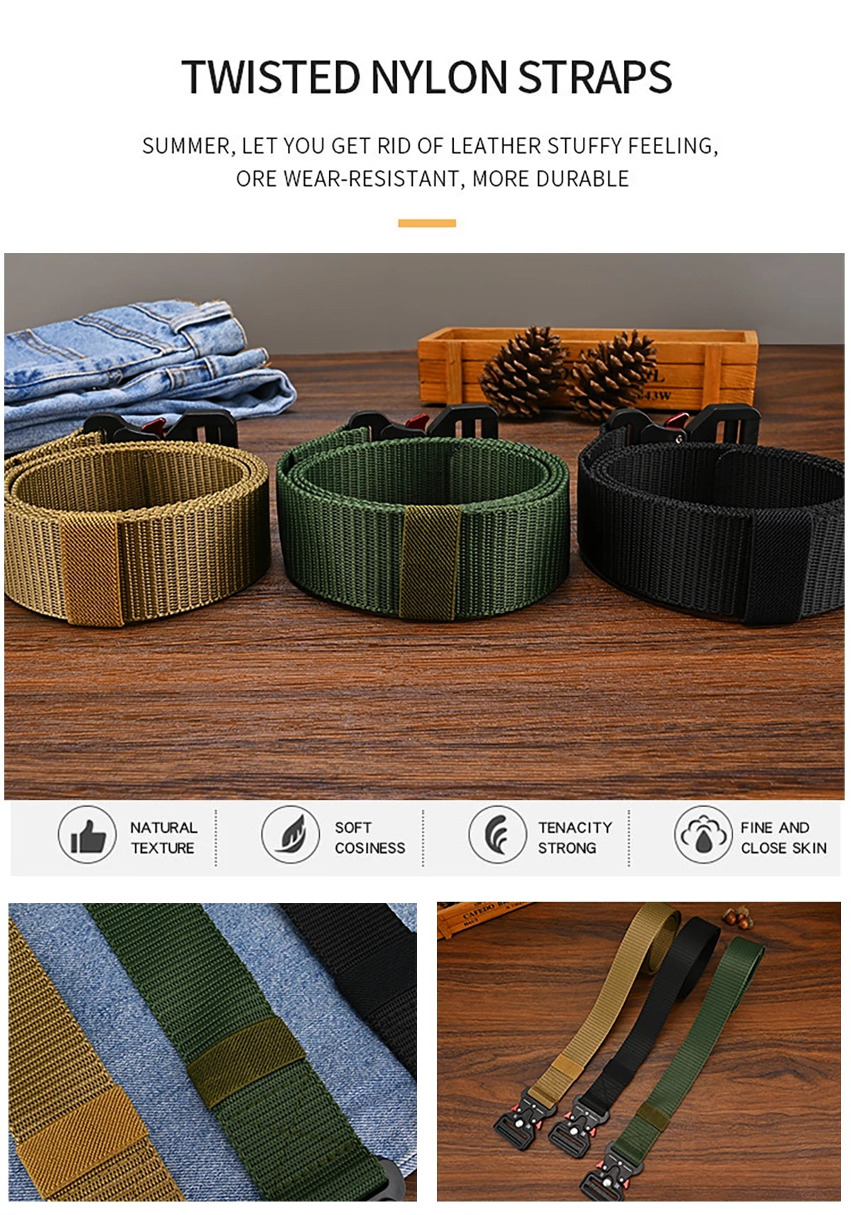 Men's Belt Outdoor Multi Function Belt High Quality Canvas For Nylon Male Luxury Belts Women's Sports Jeans Belt Neutral Belts