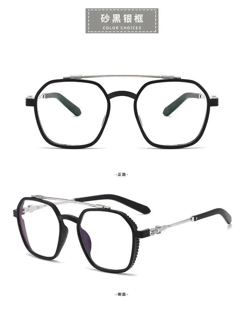 1PCs Blue Light Blocking Fashion High-end Glasses Men Optical Clear Glasses Black Square Frame Eyeglasses Anti-radiation