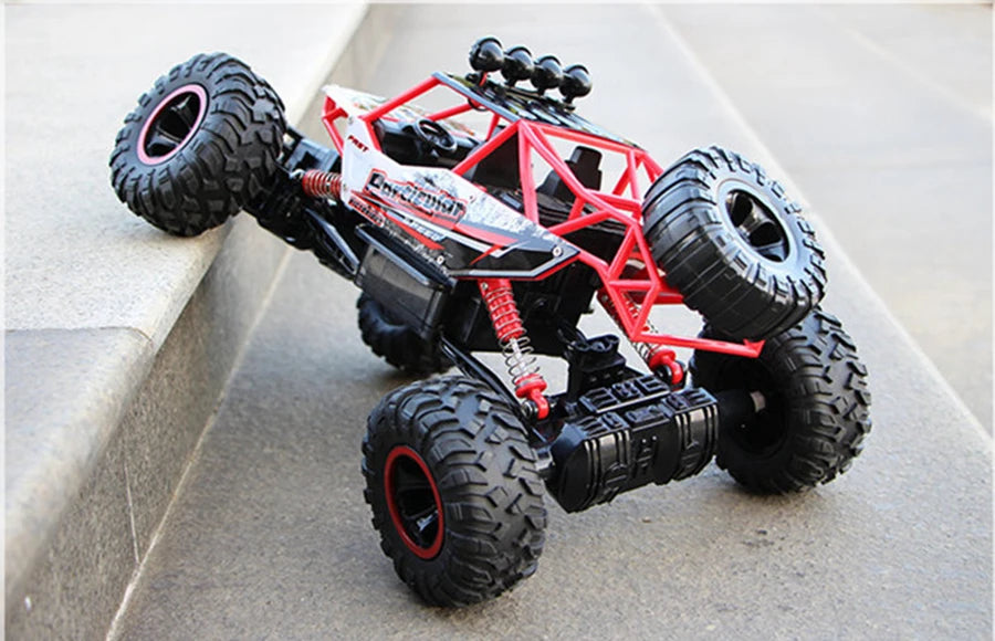 1:16 4WD RC Car With Led Lights Remote Control Cars Buggy Off Road 4x4 Radio Control Alloy Trucks Boys Toys for Children