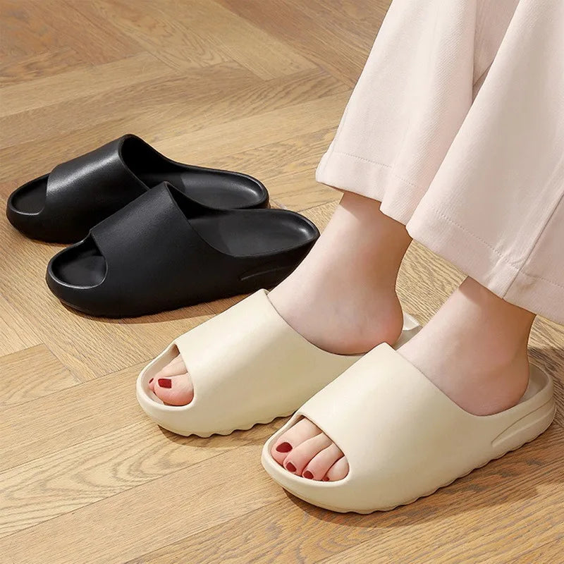 Fashion Women Slippers Summer Flat Lightweight EVA Home Bathroom Slippers Comfort Massage Couples Indoor Slides Shower Shoes