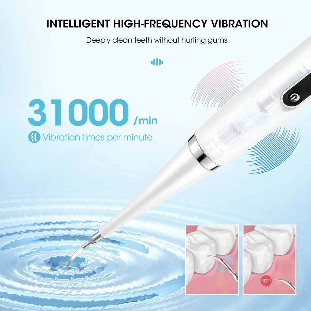 Electric Tooth Whitening Brush Frequency Sonic Teeth Cleaner Dental Scaler Toothbrush Calculus Plaque Remover Stone Remover Kit