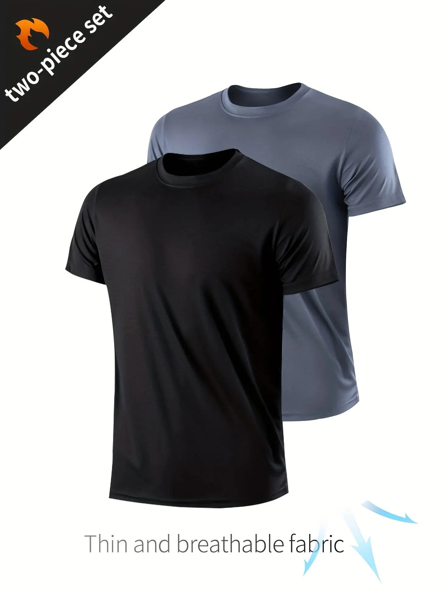 2/1pcs Quick-drying Compression T-shirt for Men - Lightweight and Breathable Sports Shirt for Outdoor Gym, Running, and Fitness