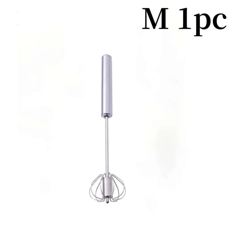 1/3Pcs Semi Automatic Egg Beater Stainless Steel Manual Hand Whisk Mixer Self-Turning Cream Utensils Kitchen Gadgets Egg Tools