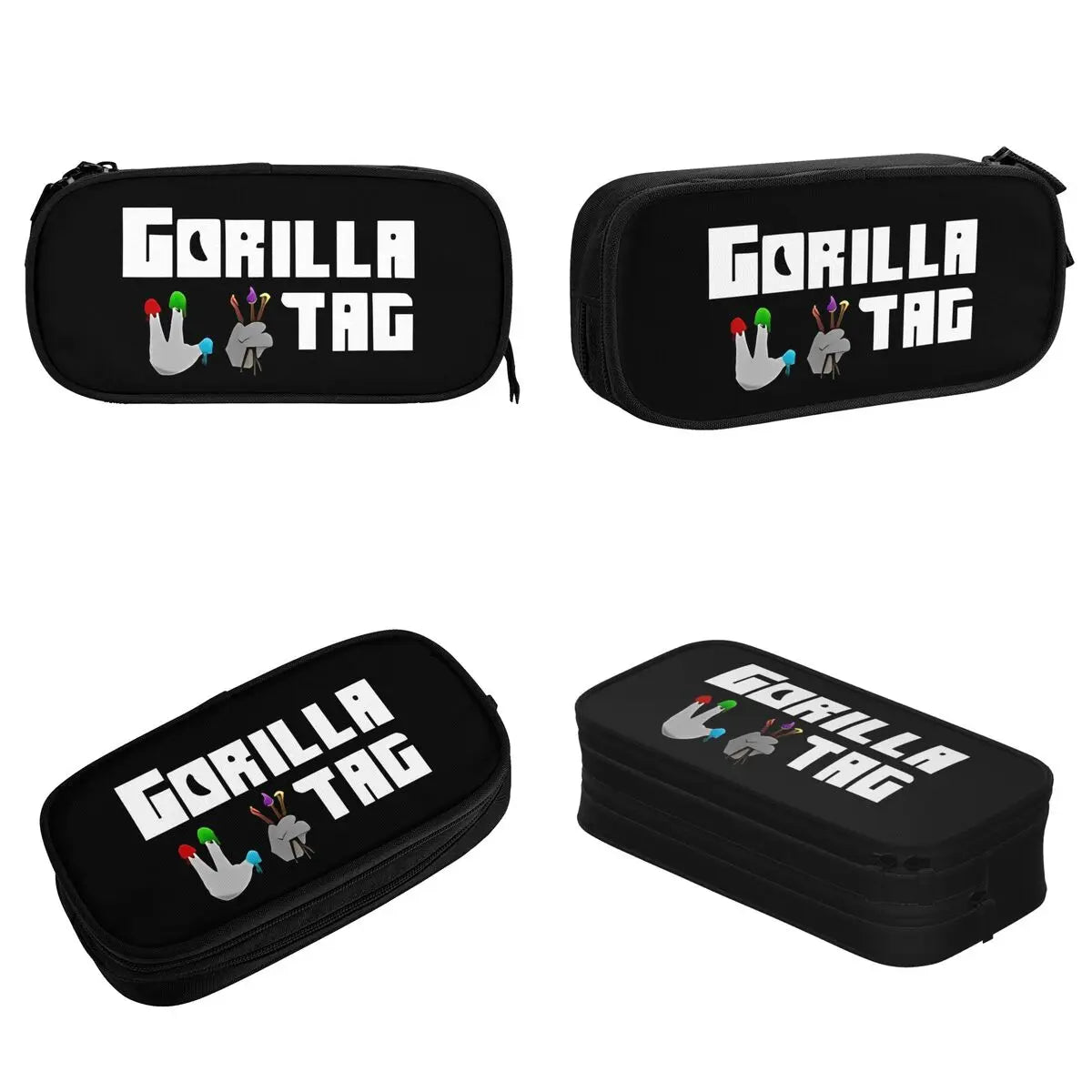 Lovely Gorilla Tag VR Gamer Gaming Pencil Case Hot Games Pencilcases Pen Kids Big Capacity Bags Office Zipper Stationery