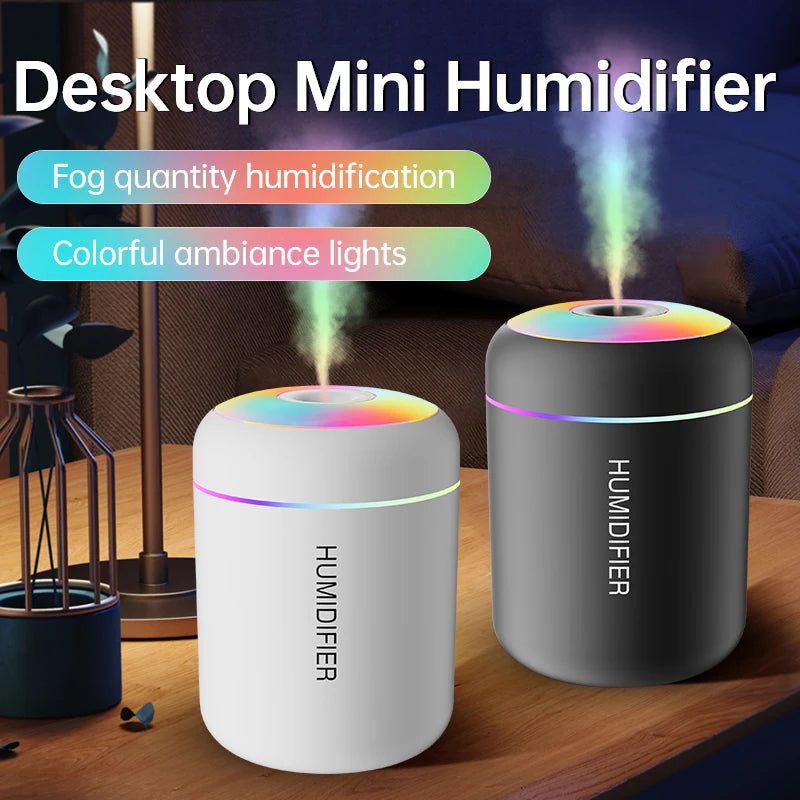 180ML Mini Air Humidifier USB Electric Aroma Diffuser Essential Oil Purifier Aromatherapy Mist Maker Lights For Car Home Bedroom