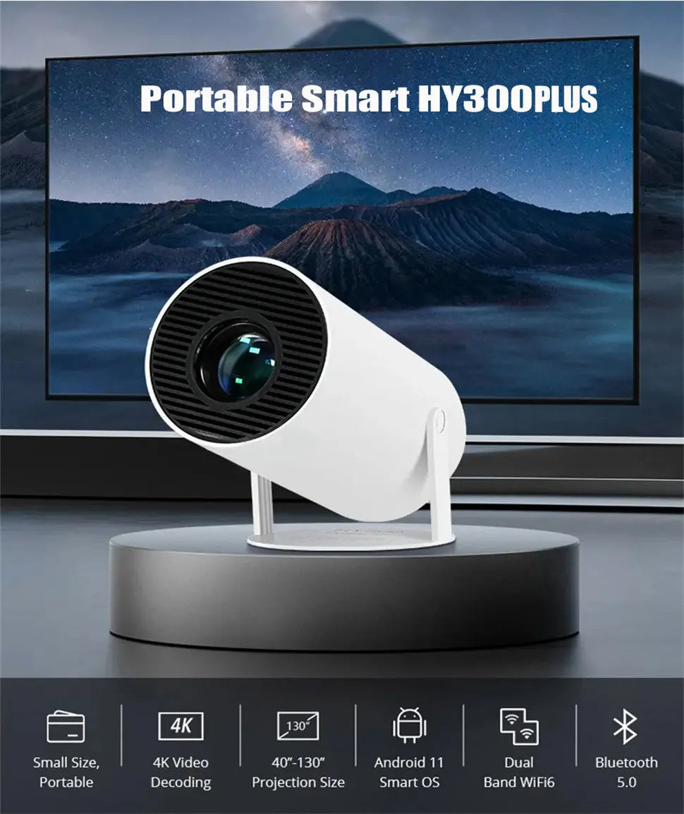 DITONG HY300 Plus HD Projector Portatil 4K 1280x720P Android Wifi LED Video Home Theater Cinema Phone Mini Games Proyector Movie