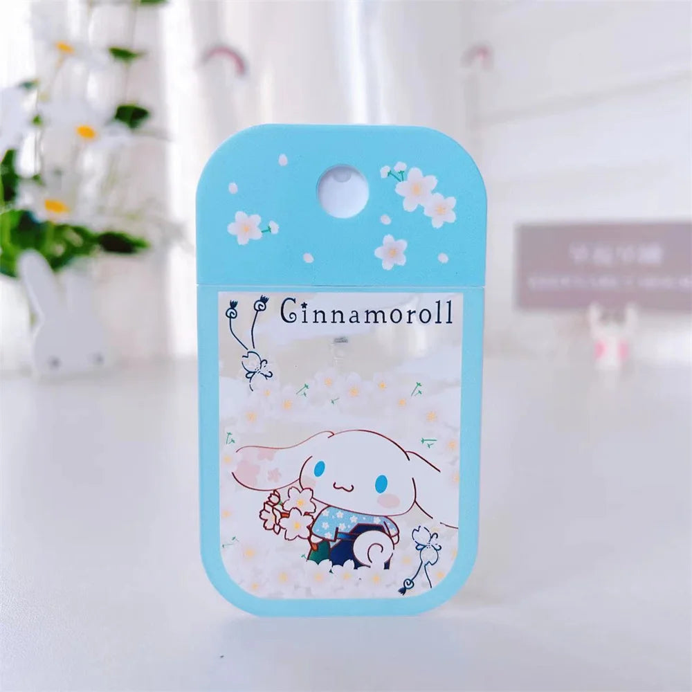 Hello Kitty Spray Perfume Bottle Kuromi Cinnamoroll Portable Press Bottled Sanrio Cherry Blossom Melody Pochacco Lotion Bottling