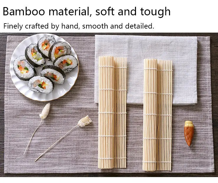 DIY Bamboo Sushi Maker Rolling Mat Sushi Tools Rice Rollers Kitchen Gadget Hand Maker Food Rice Roll Mold Cooking Accessories