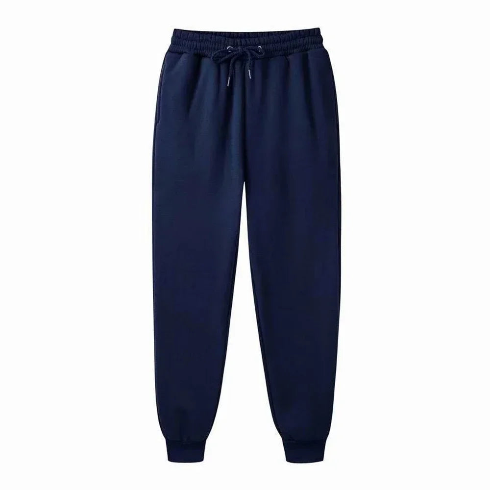 Men's Casual Sweatpants Fleece Sports Pants Unisex Fashion Solid Loose Trousers Streetwear Autumn Winter Jogging Fitness Pants