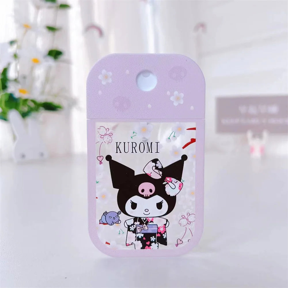 Hello Kitty Spray Perfume Bottle Kuromi Cinnamoroll Portable Press Bottled Sanrio Cherry Blossom Melody Pochacco Lotion Bottling