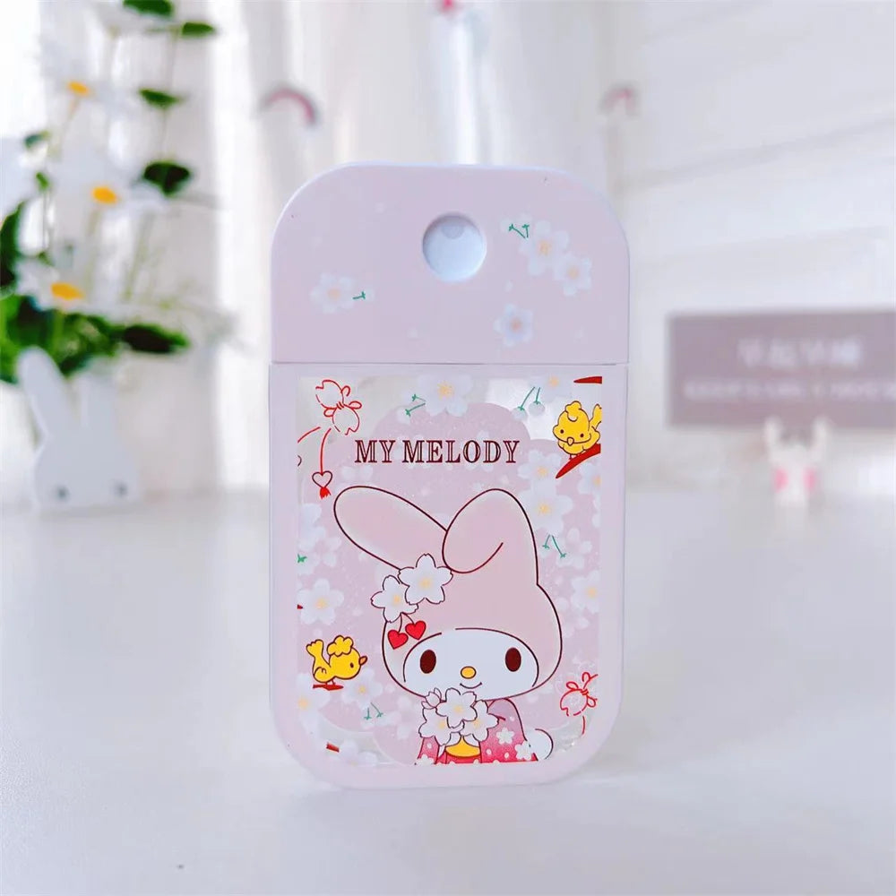 Hello Kitty Spray Perfume Bottle Kuromi Cinnamoroll Portable Press Bottled Sanrio Cherry Blossom Melody Pochacco Lotion Bottling