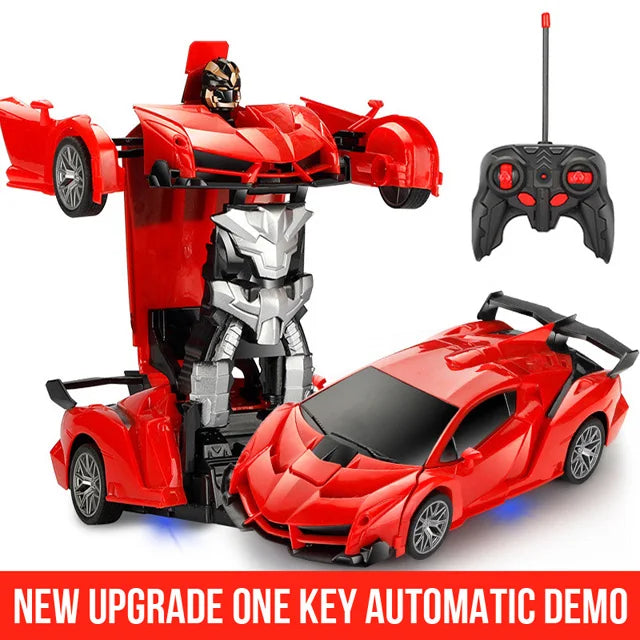 Electric RC Car 2 In 1 Transformation Robots Sports Vehicle Model Robots Boys Toys Remote Cool RC Deformation Cars Kid Toy Gifts