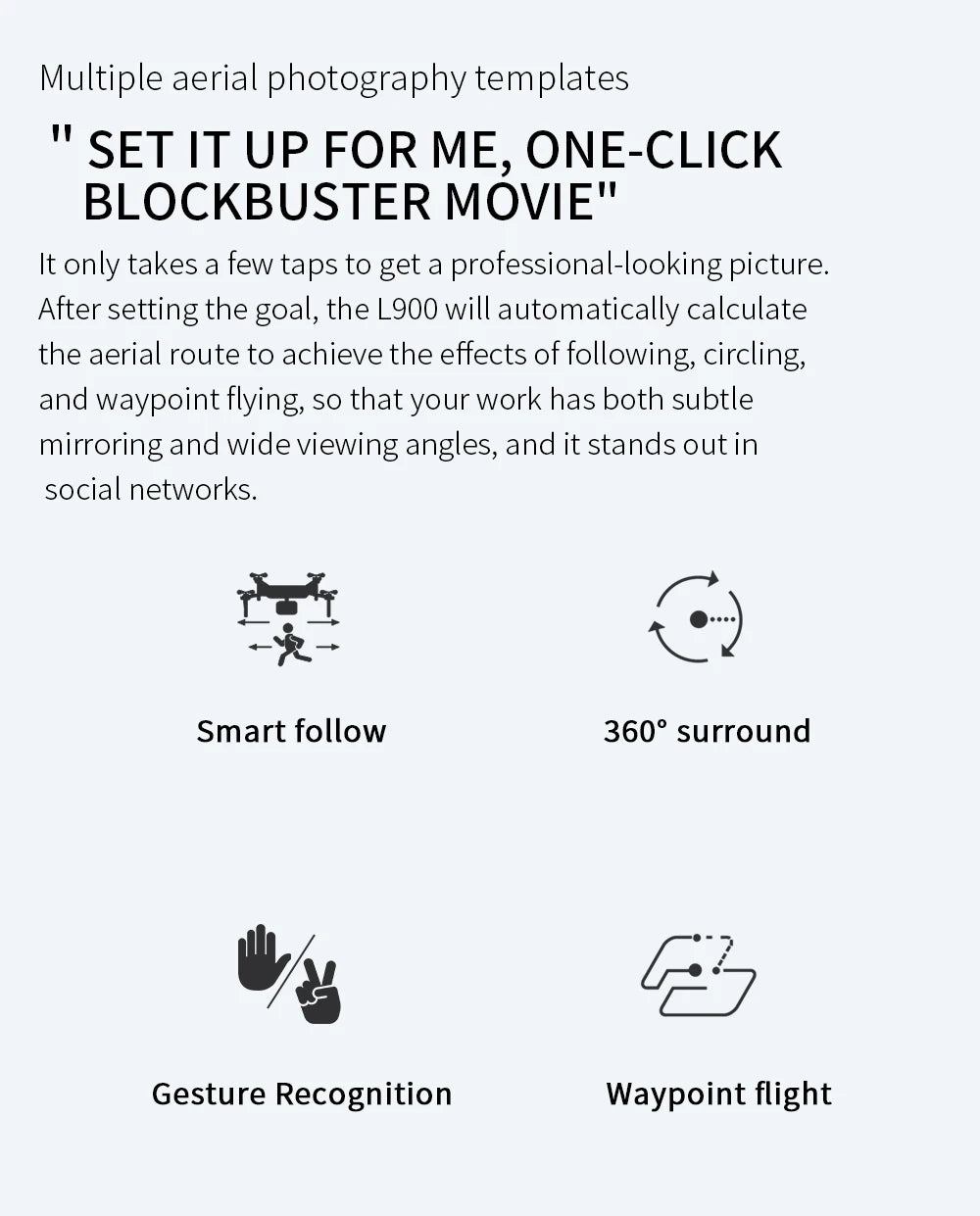 L900 Pro SE MAX GPS Drone 4K Professional Dual HD Camera 5G WIFI 360° Obstacle Avoidance Brushless Motor Rc FPV Quadcopter Dron