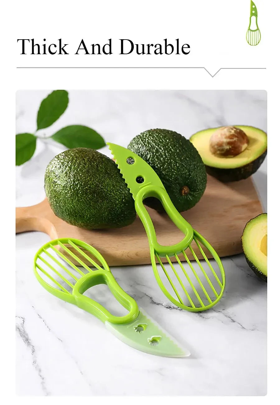 Multifunctional Avocado Cutter Corer Butter Fruit Slicer Peeler Pulp Separator Plastic Knife Kitchen Tools Gadgets Accessories