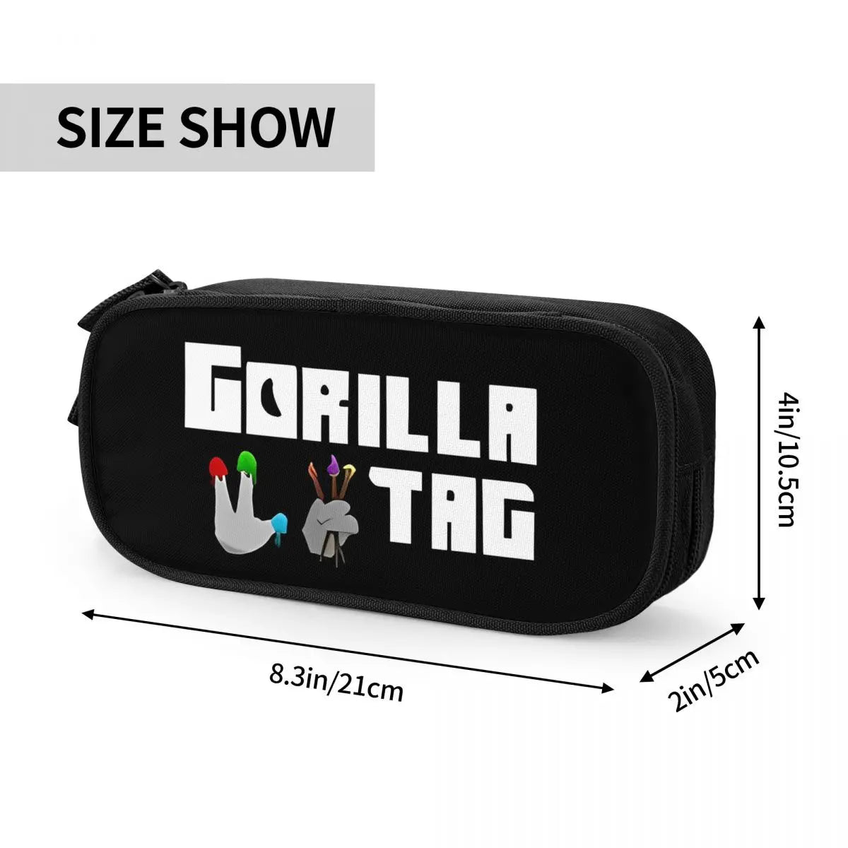 Lovely Gorilla Tag VR Gamer Gaming Pencil Case Hot Games Pencilcases Pen Kids Big Capacity Bags Office Zipper Stationery