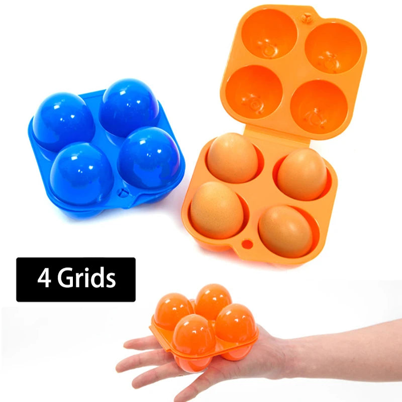 2/4/6/12 Grid Egg Storage Box Container Portable Plastic Egg Holder for Outdoor Camping Picnic Eggs Box Case Kitchen Organizer