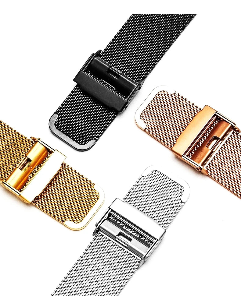 *High quality* Watch Band 8mm 10mm 12mm 14mm 16mm 18mm 20mm 22mm 24mm Milanese Watchband For Watch C2 wristband For DW Watch