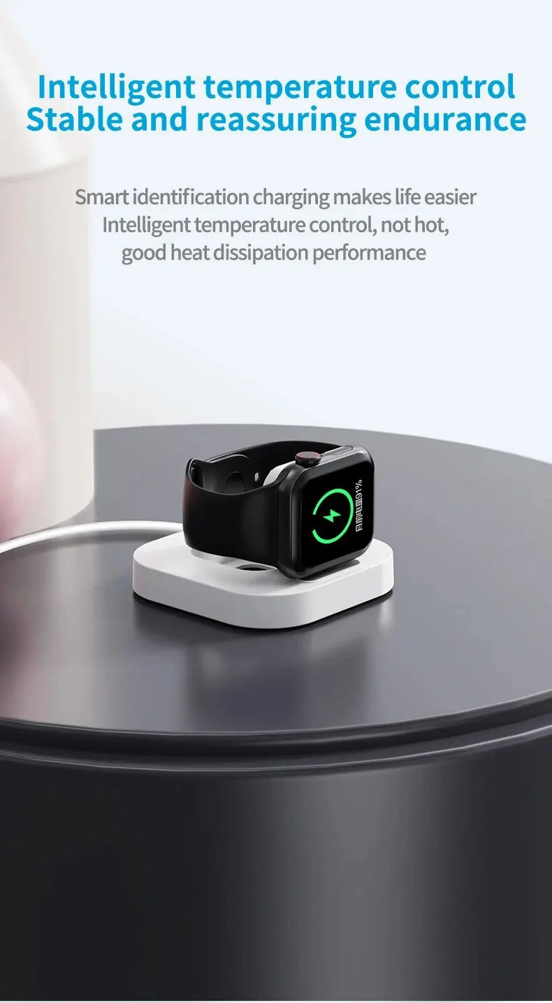 Magnetic Wireless Watch Charger Station Dock for Apple Watch Series IWatch S8 Ultra 7 6 5 4 Portable Fast Charging Base Bracket