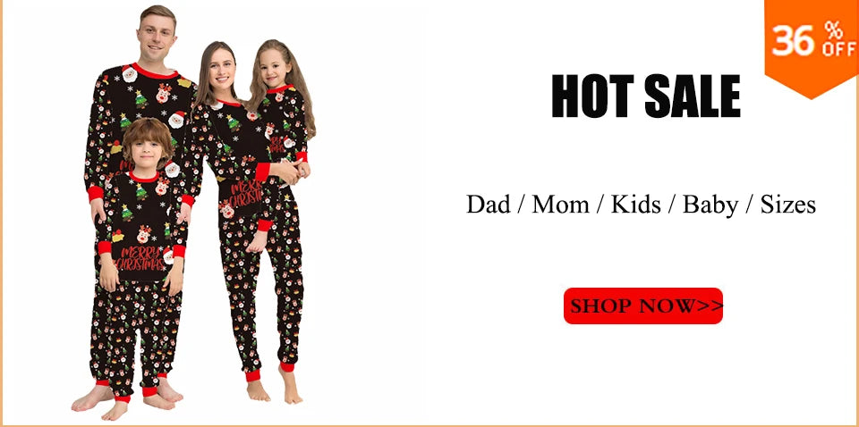 Family Matching Clothes Christmas Pajamas 2024 Mother Kids Baby Pyjamas Set Look Sleepwear Mother And Daughter Father Son Outfit