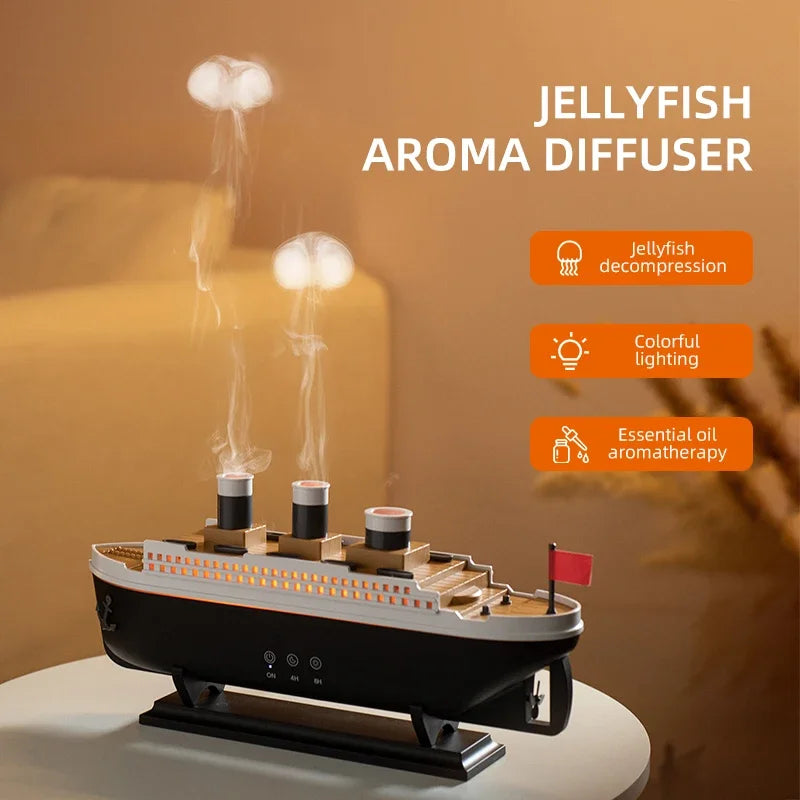 Remote Color Changing Titanic Ship Air Humidifier
