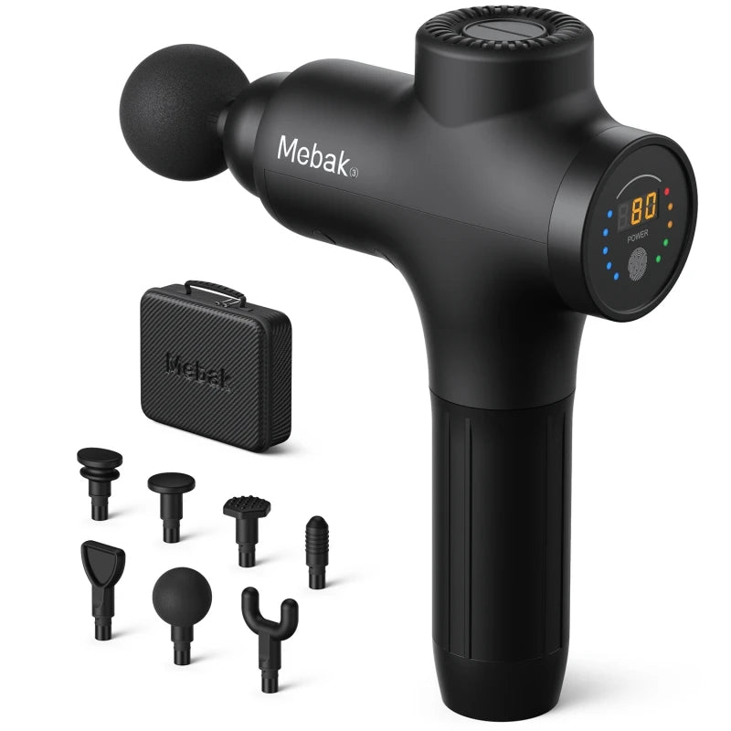 Mebak 3 Massage Gun, Massage Gun Deep Tissue, Professional Muscle Percussion Massage Gun,for Shoulder Leg Back Body Pain Relief