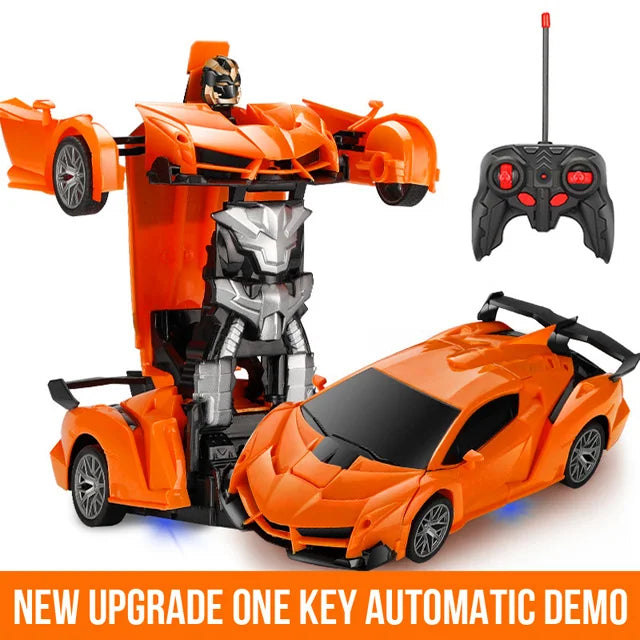 Electric RC Car 2 In 1 Transformation Robots Sports Vehicle Model Robots Boys Toys Remote Cool RC Deformation Cars Kid Toy Gifts